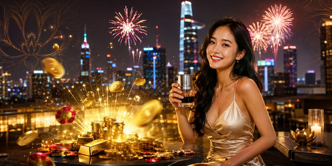Người dùng tại TP.HCM kiểm tra thông tin hoàn cược bonus trên điện thoại bên ly cà phê